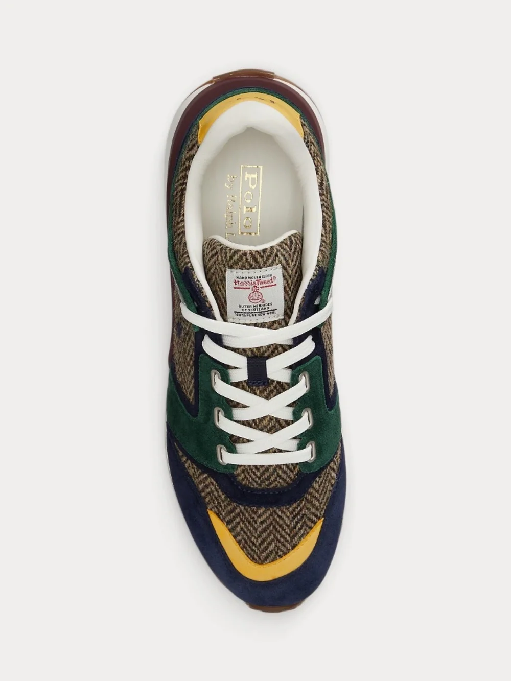 NWB polo ralph lauren men train 89 Harris Tweed Sneaker